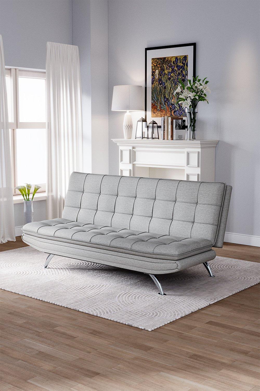 Fabric 3-Seater Convertible Sofa Bed